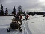 Canada: Oefenen met de snowscooter op het weiland - Canada_0105.jpg - Copyright : Ronald van der Veer (http://www.veeronline.nl)