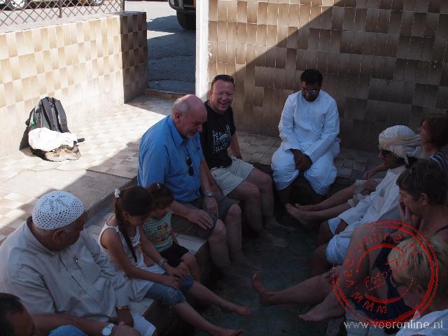 Pootje baden in de hotsprings in Ar Rustaq