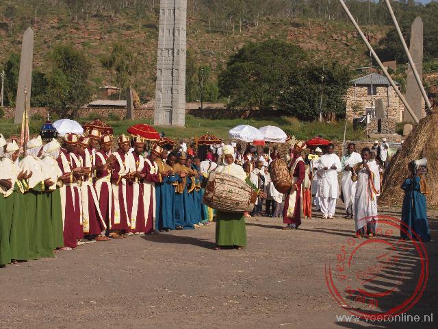 Het Meskel festival in Axum rond de vuurstapel