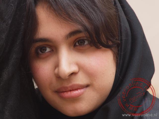 Een Iraans schoolmeisje in Kashan