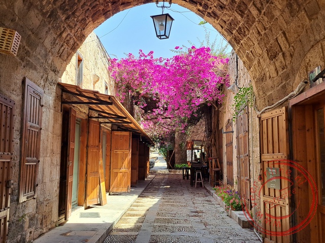 In de ochtend moet de handel nog op gang komen in Byblos